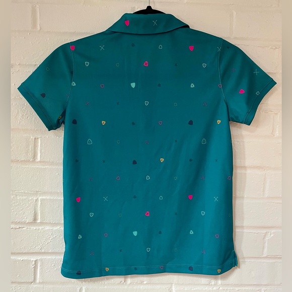 NEW Nike Dri-FIT Victory Big Kids' (Girls') Printed Golf Polo | Teal Print | Med - Picture 5 of 10